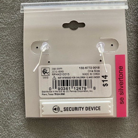 Mixit Sensitive Ears Silvertone Teardrop Shaped Beaded Earrings Set of 2 New - Picture 4 of 5